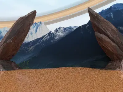 Mesmerizing 3D terrain or landscape Low-poly 3D model