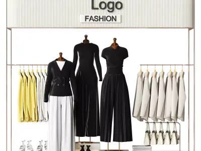  Clothing store and showroom Low-poly 3D model