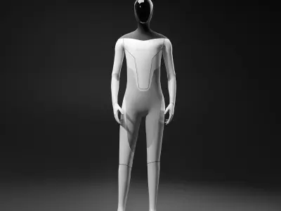 Tesla Bot Low Poly Low-poly 3D model