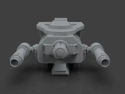 Sci-Fi Drone - 5 - Untextured 3D model
