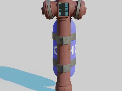 Cyberpunk Fire Hydrant 3D model