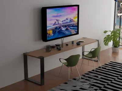 sea house design Low-poly 3D model