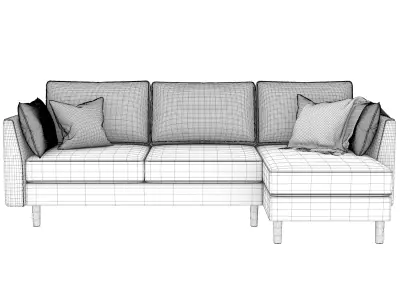 Modern corner sofa 3D model