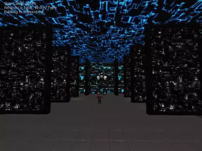 3D Sci-fi Wall Low-poly 3D model