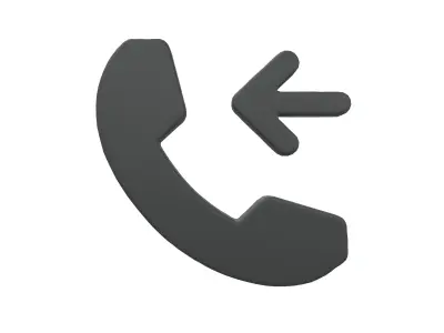 Phone Incoming Symbol v1 001 Low-poly 3D model