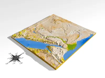 Egypt High resolution 3D relief maps 3D model