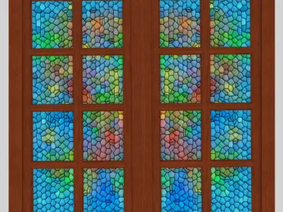 stained-glass window Low-poly 3D model