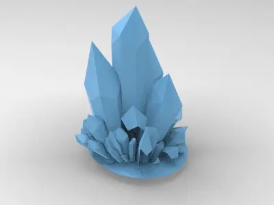 Crystal Lamp sci fi Shard 2 3D model