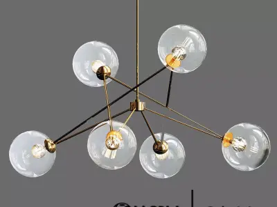 Turenne Large Dynamic Chandelier 3D model