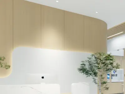 hospital modern entrance of dental 3D model