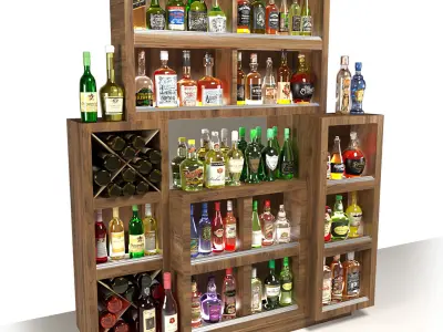 AlcoholStand liquor display cabinet 3D model