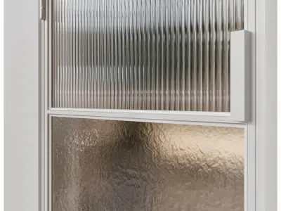 White French door 3D model