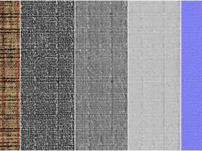 10 Plaid Fabric VOL02 4K Seamless PNG PBR Textures Texture