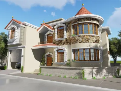 3D House model 02 Low-poly 3D model