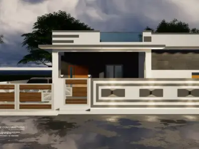 Contemporary Modern Elevation 3D print model