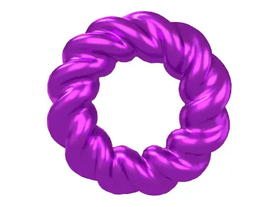 Abstract Ring Shape V4 005 Low-poly 3D model