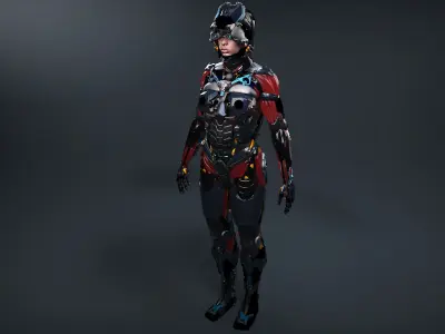 Sci-fi Female Character V2 3D model