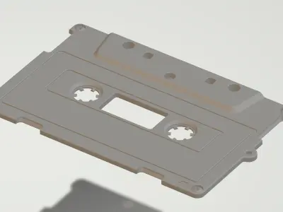 CASSETTE BADGE HOLDER 3D print model