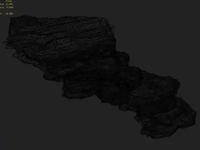 Huangguoshu Falls - stone steps 02 3D model