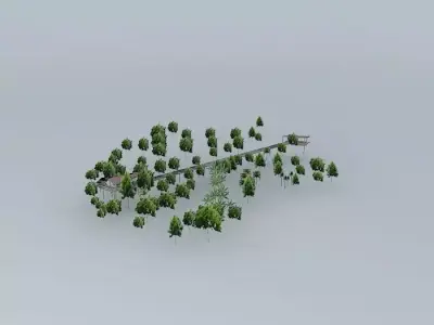 Wood Bridge Roma Street Parkland Free 3D model