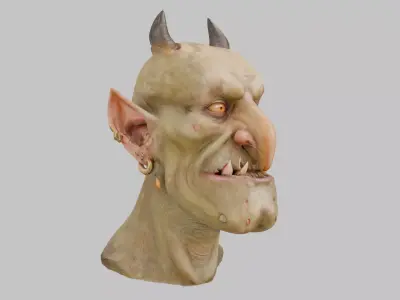 Gruff Goblin 3D Model Low-poly 3D model