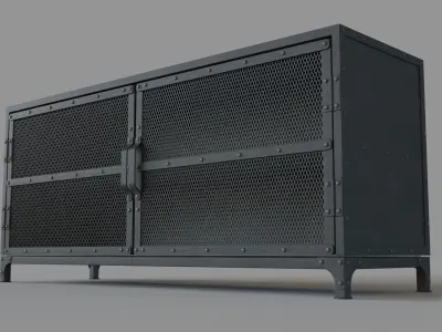 Hopper Media Console 3D model