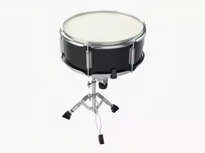 Snare drum acoustic on stand 3D model