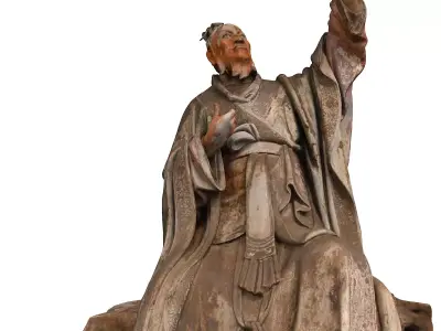 Deity Statue Sculpture12 3D model