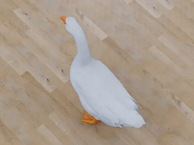 White Goose Low-poly 3D model