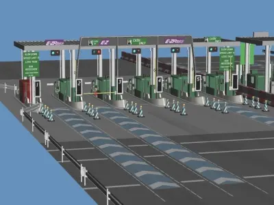 Highway Toll-Gate  3D model
