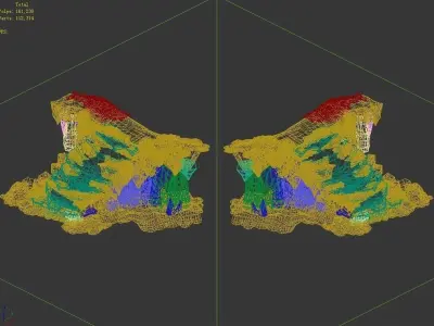 Deep in the Snowy Mountains - Stone Ladder 03 3D model