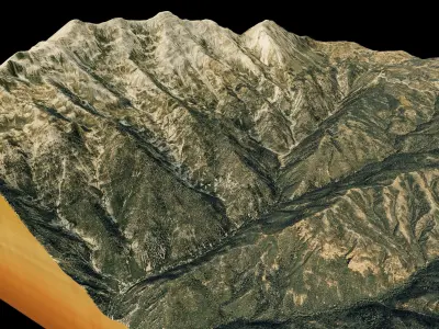 Mount Nebo 3d terrain model Low-poly 3D model