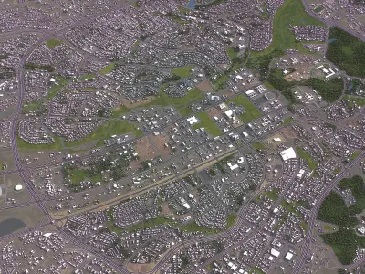 Abuja - 3D City Model Low-poly 3D model