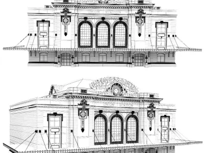 Denver Union Station Railway Station Building 3D model