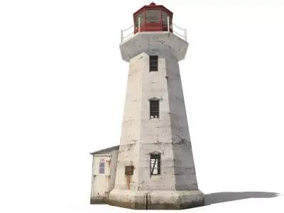 Lighthouse Low-poly 3D model 14