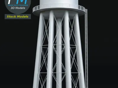 Water tower 3D model