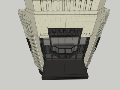 Shopping mall classical entrance shop 3D model