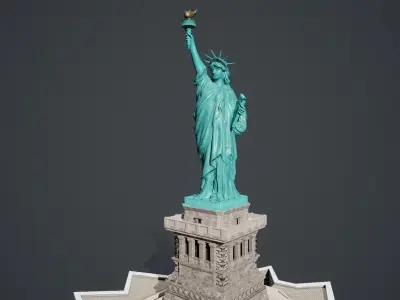 Statue of Liberty Low-poly 3D model