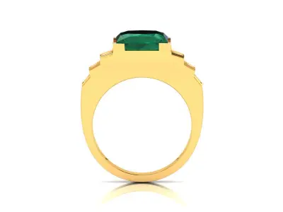 Solitaire Engagement Wedding Princess Stone Ring 3D print model