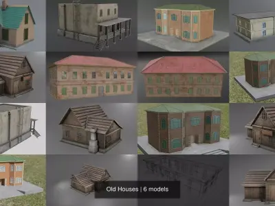 Old Houses 3D Model Pack