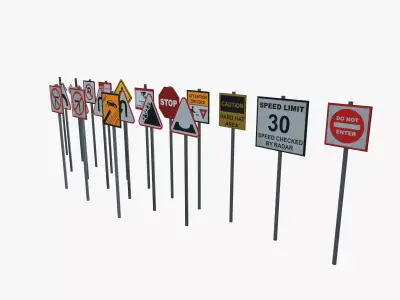 Signboards 3D model