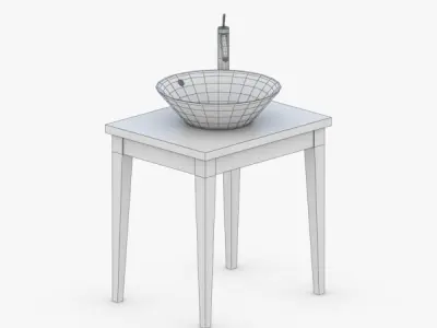1590 - Sink Low-poly 3D model