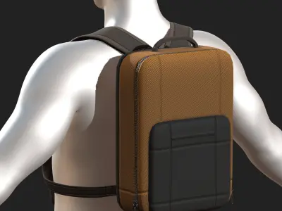 Backpack portfolio healthy camp clean  Low-poly 3D model