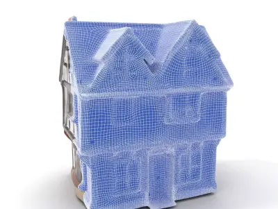 Charming Tudor House model pack Low-poly 3D model