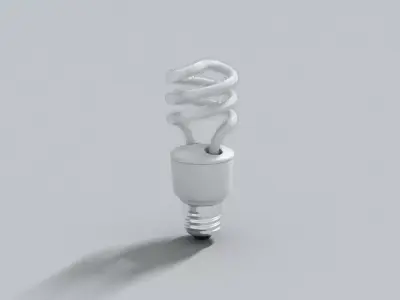 laos Energy Saving Light Bulb Low-poly 3D model