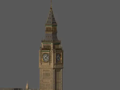 Palace of Westminster and Big Ben 3D model