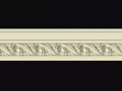 baguette decorative crown moulding 3D model