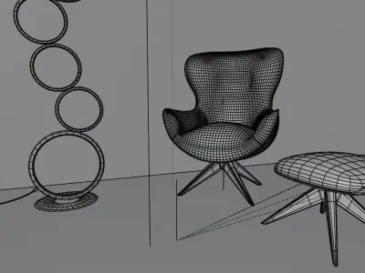 Floor lamp 3D model 10