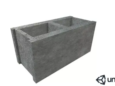 Cinder Block Low-poly 3D model