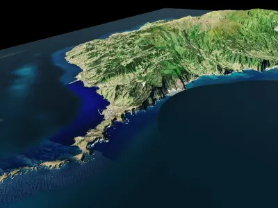 Madeira Island full 3d model terrain 3D model